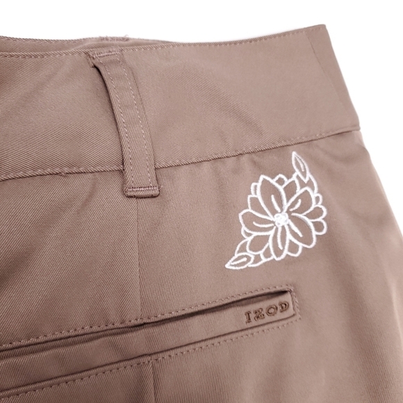 Izod XFG Stretch Brown White Floral Skirt sz 4 - Picture 5 of 15